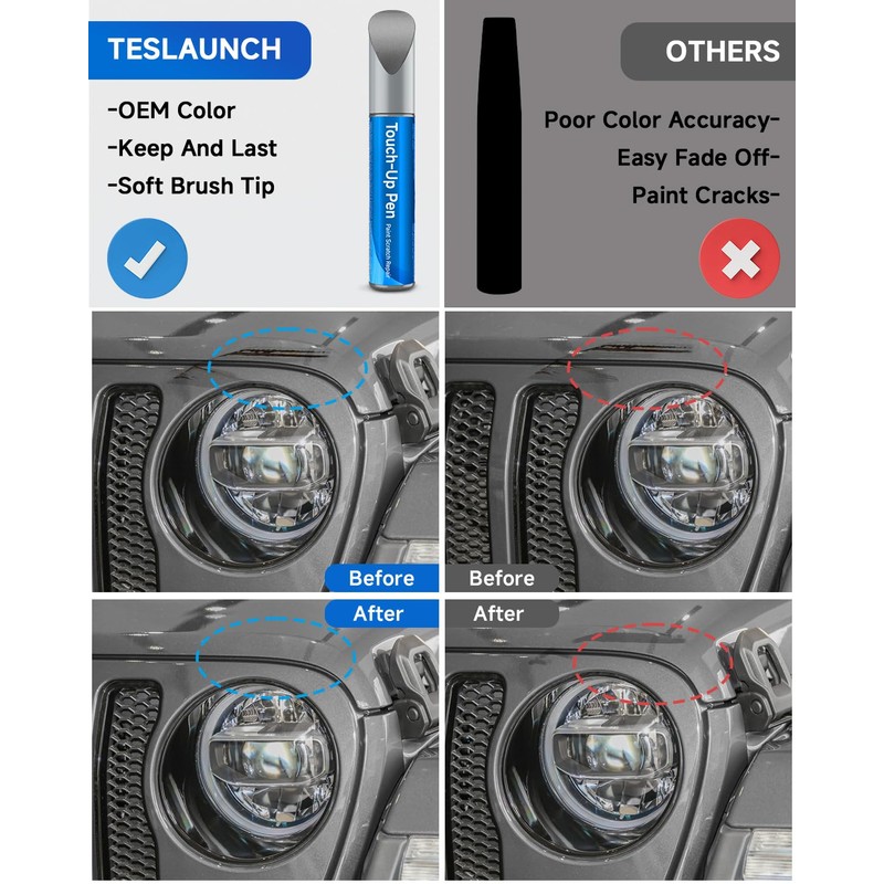 RSACET Touch Up Paint Compatible with Jeep Exact Match Touch