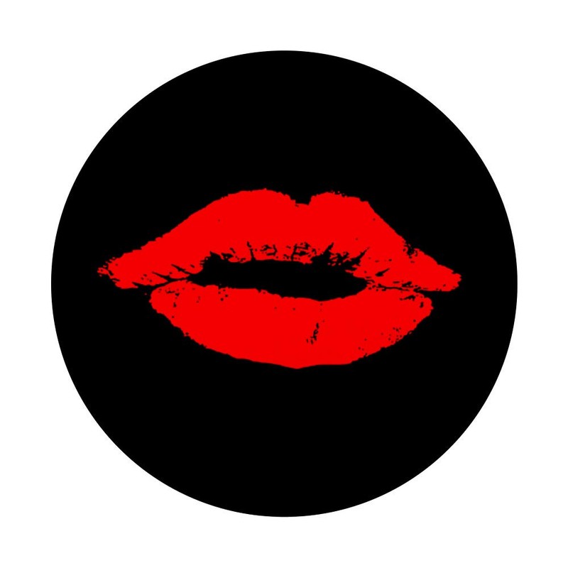 Black Back Red Lipstick Mouth