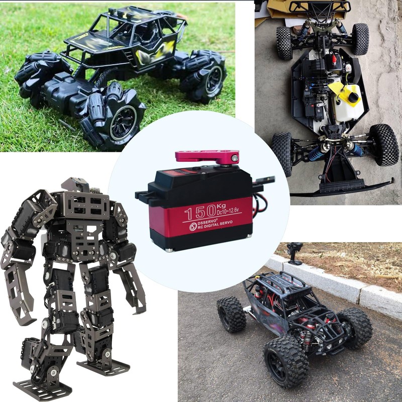 HOOYIJ 12V Waterproof IP66 150KG Digital RC Servo 1/5 Stainless