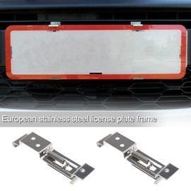 Create idea 4 Stück Kennzeichenhalterungen Rahmen Nummernschild-Clips Federhalter LKW Auto Anhänger geladene Halterung Einfache Installation Langlebige Edelstahlkonstruktion