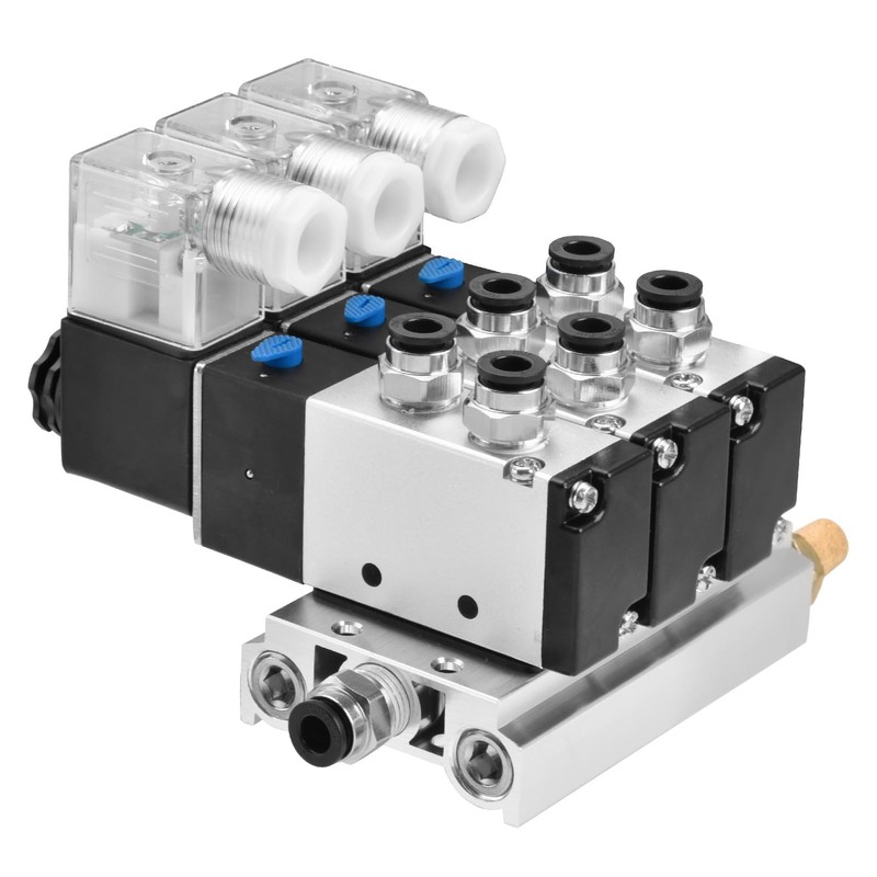 Heschen Electrical Pneumatic Triple Solenoid Valve 4V210-08 AC220V PT1/4 5