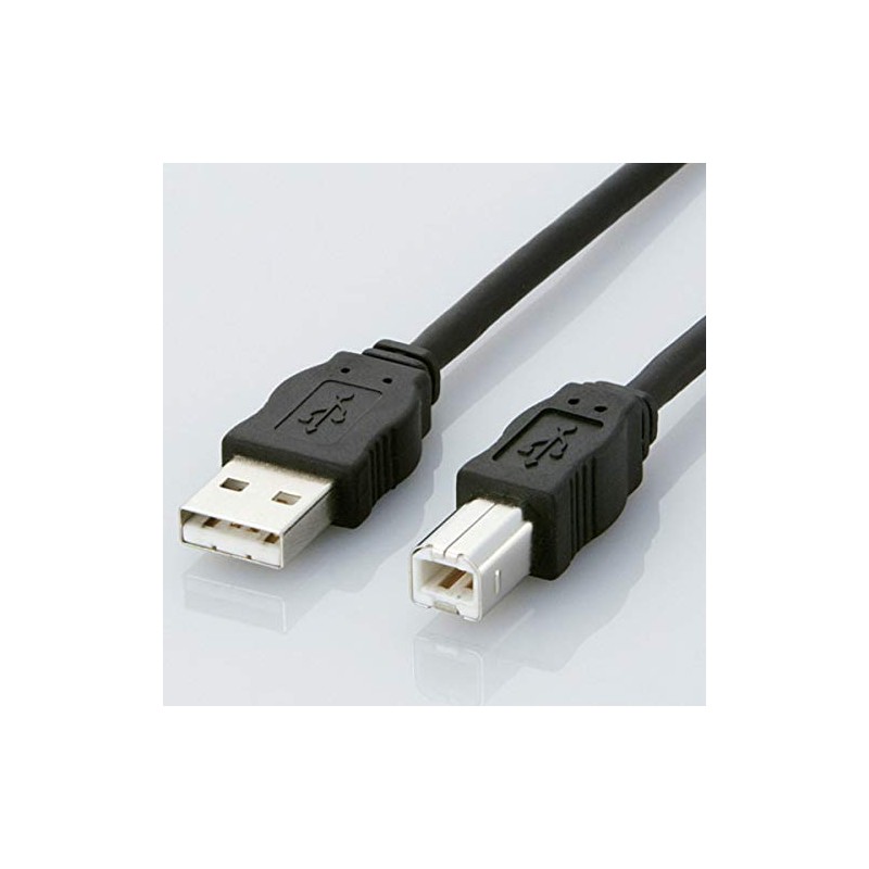 エレコム USBケーブル 【B】 USB2.0 (USB A オス to USB B