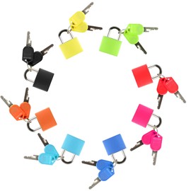 Pack of 8 Small Padlock with Keys, 8 Colours Luggage Lock, Luggage Locks with Keys, Small Suitcase Lock, Mini Security Lock for Luggage, Travel Bags, Suitcase Lock, Travel Lock