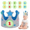 Birthday Crown Hat with 0-9 Number Signs, Adjustable Birthday Crown,