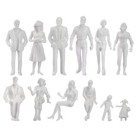 DS. DISTINCTIVE STYLE Unpainted Figures 1:24 Scale 24 Pieces Assorted Poses Miniature People for Architectural Layout Project G Scale Model Trains Railroads Home Bonsai Decor