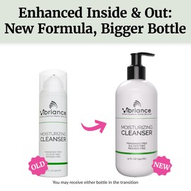 Vibriance Moisturizing Cleanser, Oil-to-Foam Face Wash with Niacinamide, Shea Butter for Mature Skin - Hydrating Gentle Facial Cleanser, Sensitive Face Wash, Sulfate-Free, 12 fl oz