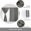 Muamar Velcro Blackout Curtains for Bedroom 2 Panels with Tiebacks(Grey,