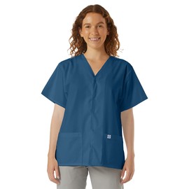 SPECTRUM UNIFORMS Scrub Top Doctor & Nurse Coat Unisex V-Neck, Yoga Soft Fabric Ideal for Medical Professionals, Hospital and Lab Work Wear- Pack Of 2