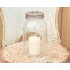 Open Bottom Mason Jar Glass Shade with 1-5/8-Inch Fitter Opening