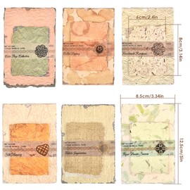 TIMESETL 168 Sheets Scrapbook Paper and Textured Paper Assorted Set - 6 Pack Mixed Special Papers for Scrapbooking Planner Bullet Junk Journal Supplies Collage Card Embellishment 2.4x3.2, 3.4x4.9 Inch