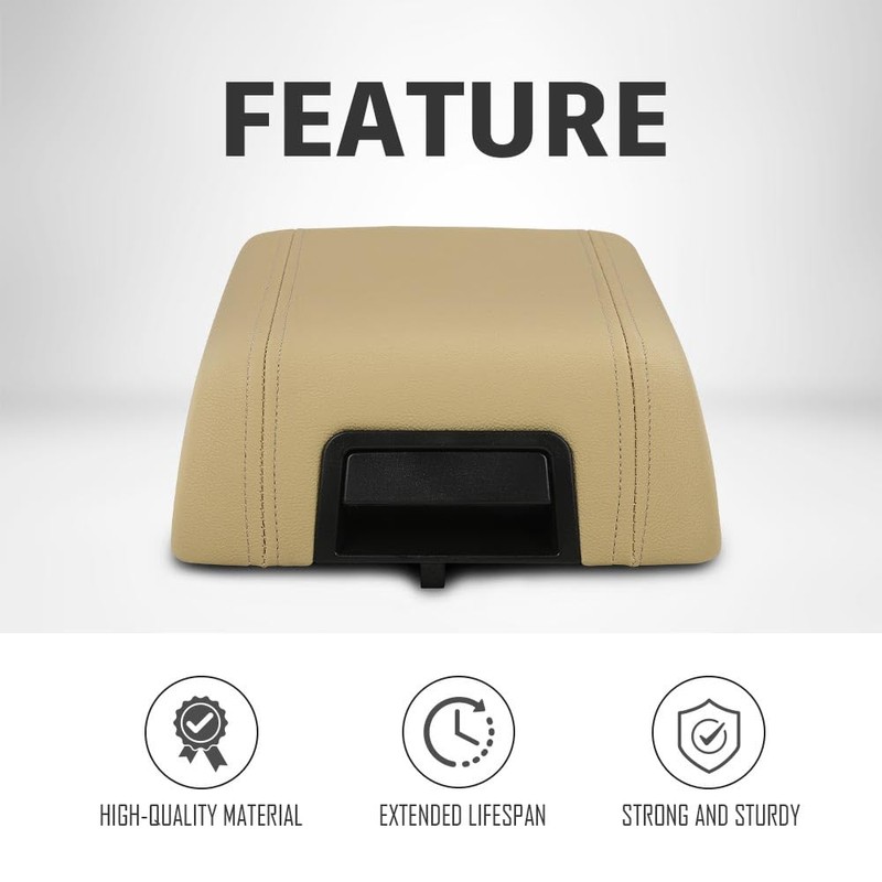 DOTCOM Beige Center Console Armrest Lid Latch Kit Compatible with