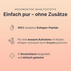 SHEKO Premium Collagen Powder 450 g - Natural Bioactive Collagen Hydrolysate - Peptides Type 1, 2, 3 - Collagen Powder - Purest Quality - Optimal Solubility - Protein Powder - Made in Germany