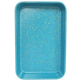 casaWare Toaster Oven Baking Pan 7 x 11-inch Ceramic Coated Non-Stick (Blue Granite)