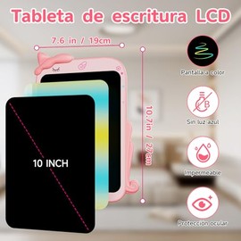 ELECGO 10 Pulgadas Pizarron Magico Luz Alta, Tablero Electrónico de Dibujo a Color para Niños, Función de Bloqueo y Borrado, Juguete Educativo Portáti