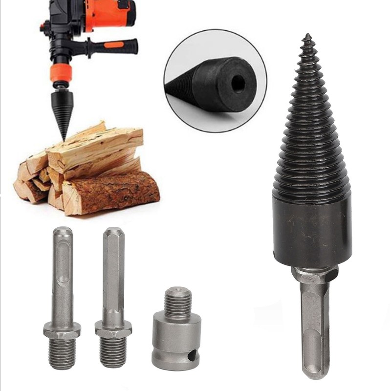 5Pcs Firewood Log Splitter Drill Bit Steel Wood Splitting Logs