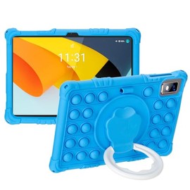 Transwon Kids Case for BYYBUO SmartPad A10_L Tablet 10.1 inch Android 13/ BYYBUO Smartpad A10/ T10/ T10 Pro Tablet 10.1, with Swivel Handle/Stylus Holder/Vertical and Horizontal Viewing - Blue