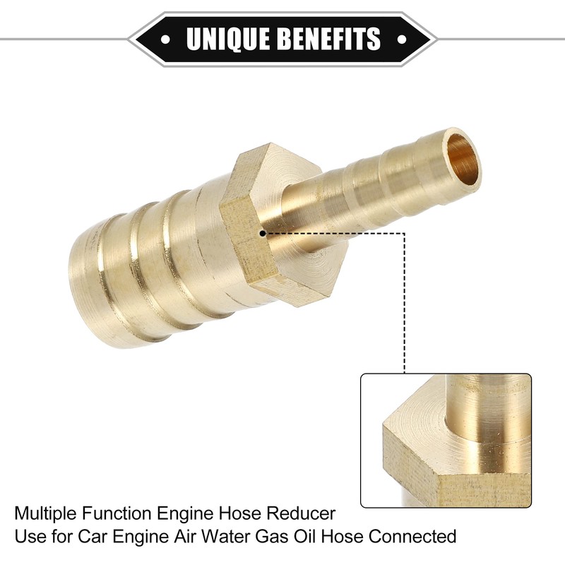 X AUTOHAUX Engine Hose Fitting Connect, 16mm-8mm Universal for Fuel