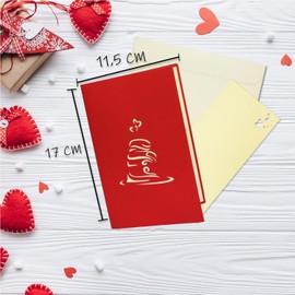 Lin Pop Up Cards Wedding Cards Wedding Invitations heart valentine's day cards 3D Greeting Cards Greeting Cards Love Wedding Pair