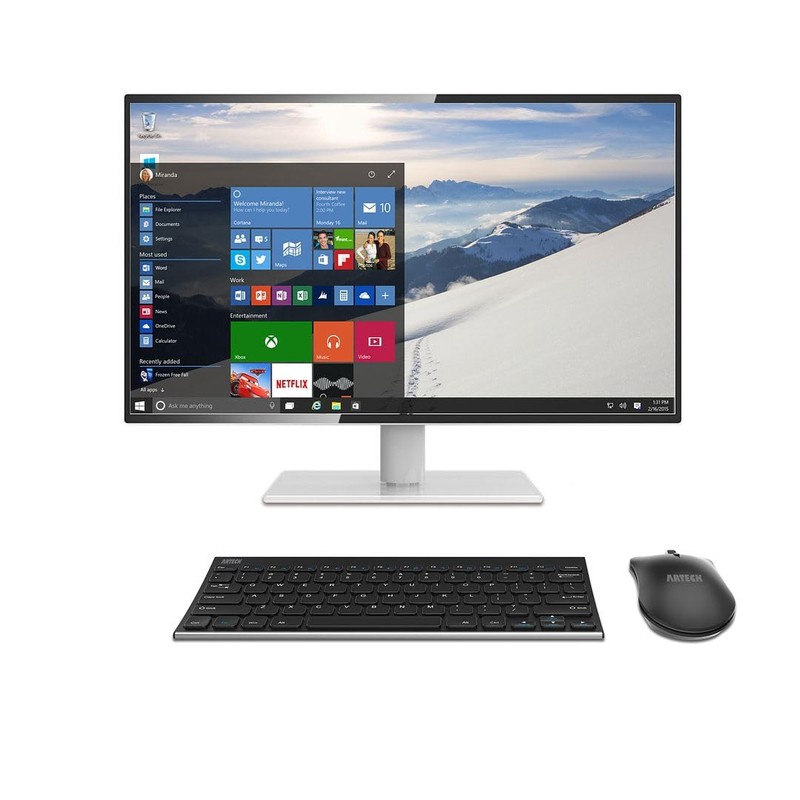 Arteck 2.4G Wireless Keyboard and Mouse Combo Ultra Compact Slim