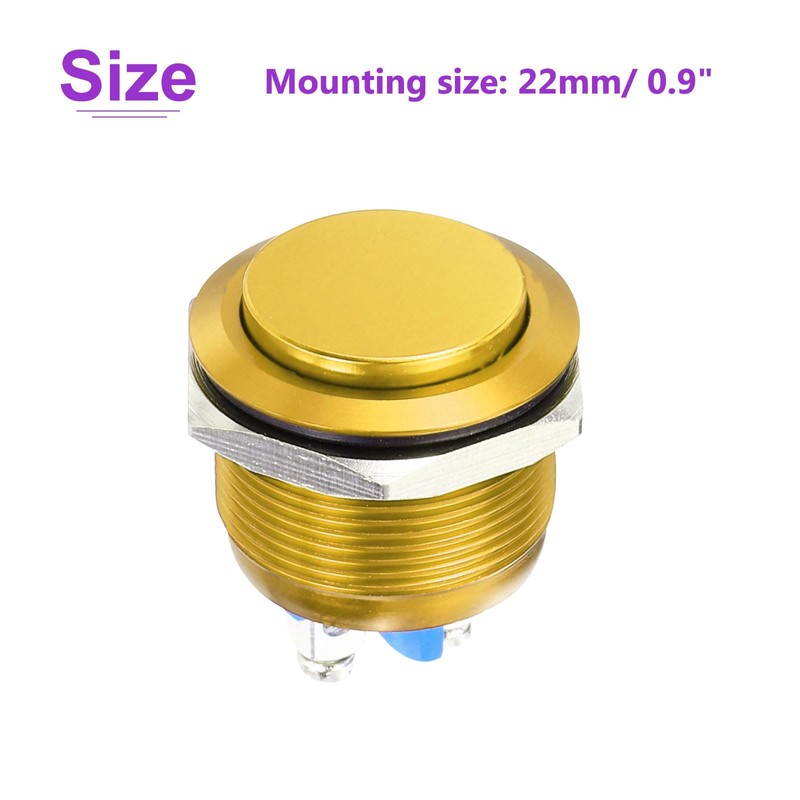 DMiotech 1 Pcs 22mm / 7/8" Push Button Switch, IP66