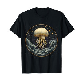 Jellyfish Celestial Aesthetic Art Deco Dark Ocean Animal T-Shirt