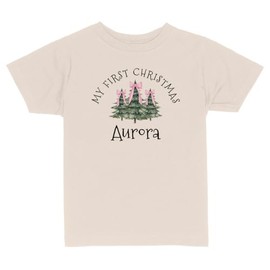 First Christmas Aurora Toddler Kids T-Shirt 5T Natural