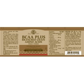 Solgar BCAA Plus Vegetable Capsules - Premium-quality Amino Acids - Supports Building Protein - Ideal for Athletes - Food Supplement - Vegan, Vegetarian, Kosher - Pack of 50