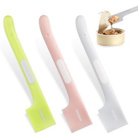WY LIGHTING LEVEL 3 Pcs Dog Cat Food Spoon Pet Supplies Mini Scoop Food Canned Silicone Cat Wet Spatula Pet Food Mixing Spoons Set Canned Scoop for Dog Feeding Jar Wet Food Storage