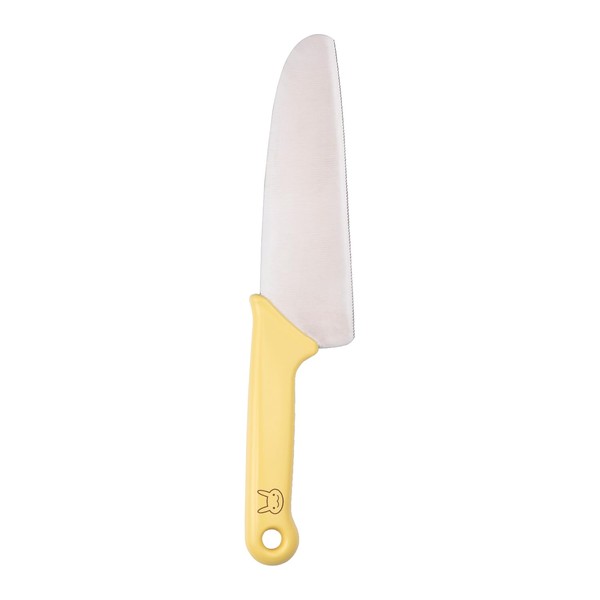 Kai KAI KITCHEN FG5201 Children's Knife, Intermediate Use, Giza Blade, Dishwasher Safe, Little Chef Club, Rabbit, Yellow, Made in Japan