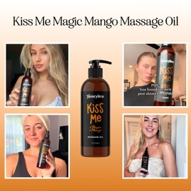 Maple Holistics Mango Massage Oil for Body Massages - Tropical Aroma Non Sticky Massage Oil for Relaxing Full Body Massage 236mL