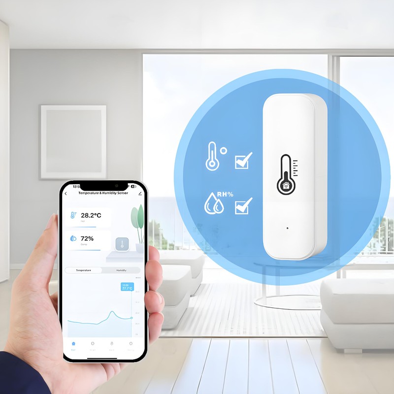 UHPPOTE 2.4GHz WiFi Temperature Sensor Humidity Detector Indoor Hygrometer Thermometer