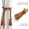 Yteseery 8 Pack Outdoor Curtain Tiebacks Rope, Natural Cotton Curtain