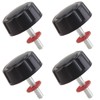 Waziaqoc 5pcs Universal Fishing Reel Handle Screw Caps, Black Screws