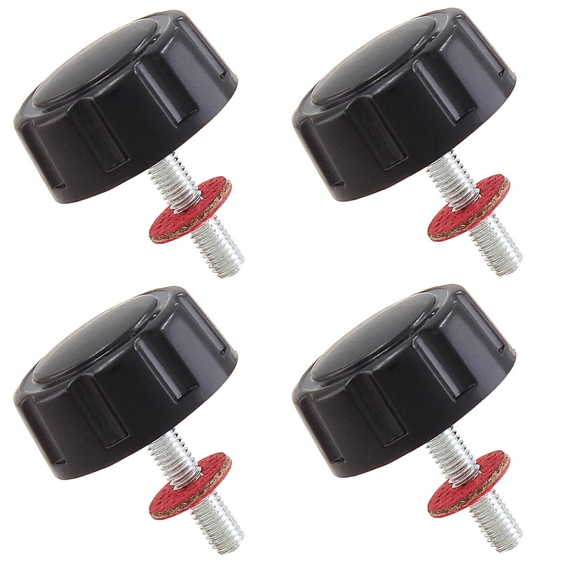 Waziaqoc 5pcs Universal Fishing Reel Handle Screw Caps, Black Screws
