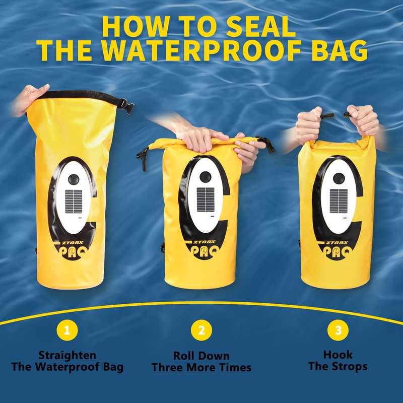 LexonElec x Ztarx Waterproof Dry Bag, yellow