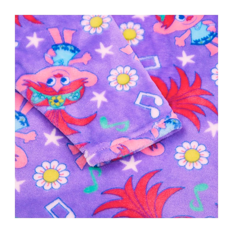 Trolls Girls Hoodie, Oversized Hoodie Blanket Lounge Wear, One Size