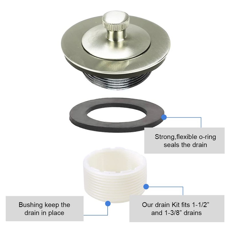 Kit de desagüe de baño Lift and Turn -BN