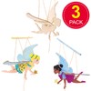 Baker Ross AT544 Fairy Wooden Flying Puppet Kits - Pack