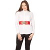 BlackButterfly 3 Inch Wide Waspie Elastic Vintage Buckle Waist Belt
