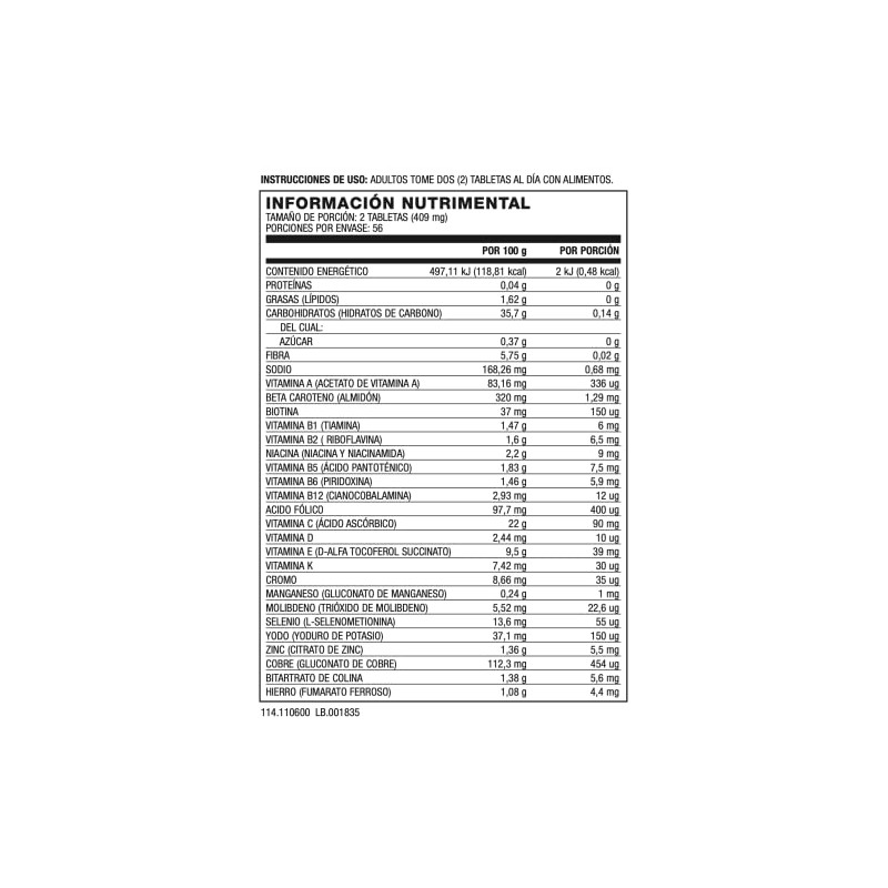 Vita-Daily Multivitamínico 112tabletas