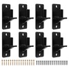 Wall Mount Gate Hinges, Black Farm Gate Hinge, 8 Pack