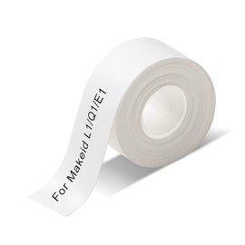 Thermal Tape Compatible with MAKEID L1 Q1 E1 Label Printer, Thermal Label Tape for PRT/HPRT Qutie Label Printer, Waterproof DIY Label Paper, 15mm x 4m (White, 1 Roll)