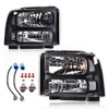 CROSSDESIGN Headlights Assembly Compatible with Ford F250 F350 Super Duty