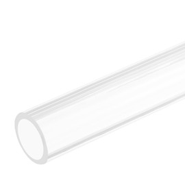 sourcing map Acrylic Pipe Rigid Round Tube Clear 17 mm ID 21mm OD 305mm for Lamps and Lanterns,Water Cooling System