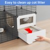 Oneluck Cat Cage Indoor with Litter Box 2-Tier DIY Cat
