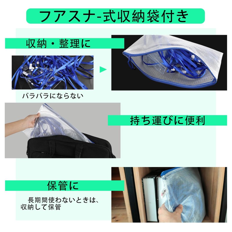 FINGOOO ID Card Holder, Neck Holder, 15 Pieces, Neck Strap,