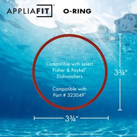 O-Ring Compatible with Fisher & Paykel 523049 for Select Dishdrawers - 238 Silicone 40 (1-Pack)