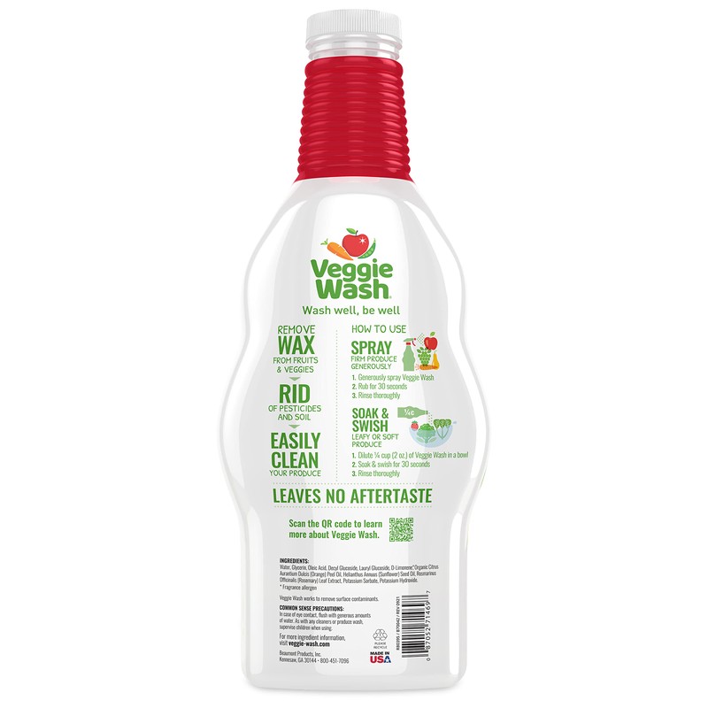 Veggie Wash Refill Bottle Veggie Wash 32 oz Liquid