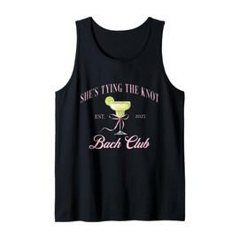 She's tying the knot Bridal Shower Coquette Bow Bachelorette Tank Top