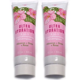 Bolero Beverly Hills Ultra Hydration 2-in-1 Conditioning Shampoo Hibiscus + Shea + Rose 10.20 oz 300 ml (Set of 2 Pack)